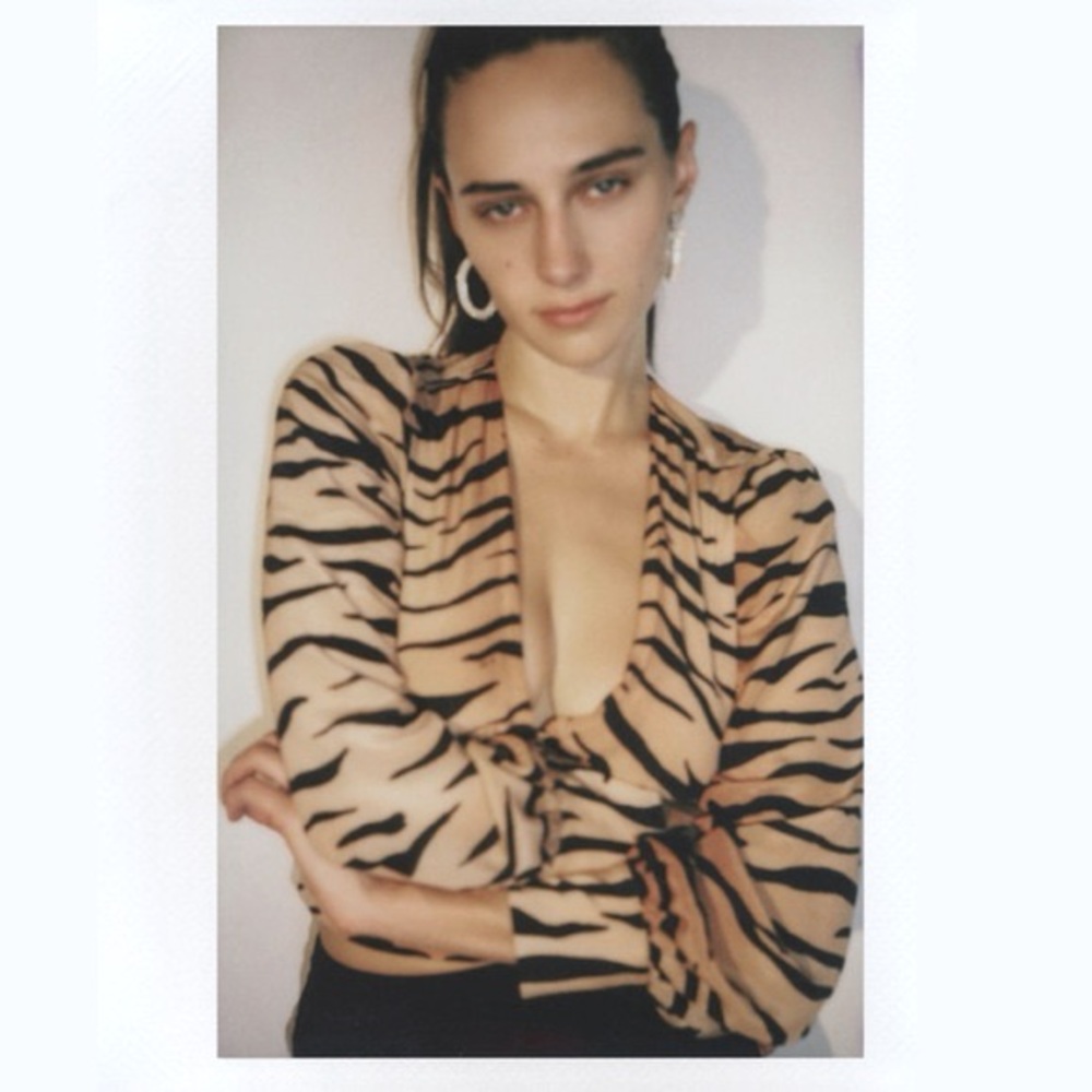 Réalisation Par Kaia Blouse in Tiger Print